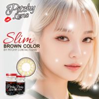 คอนแทคเลนส์ ฝรั่ง รุ่น Slim สีตาล/เทา brown/gray  มีค่าสายตา (0.00)-(-6.00)