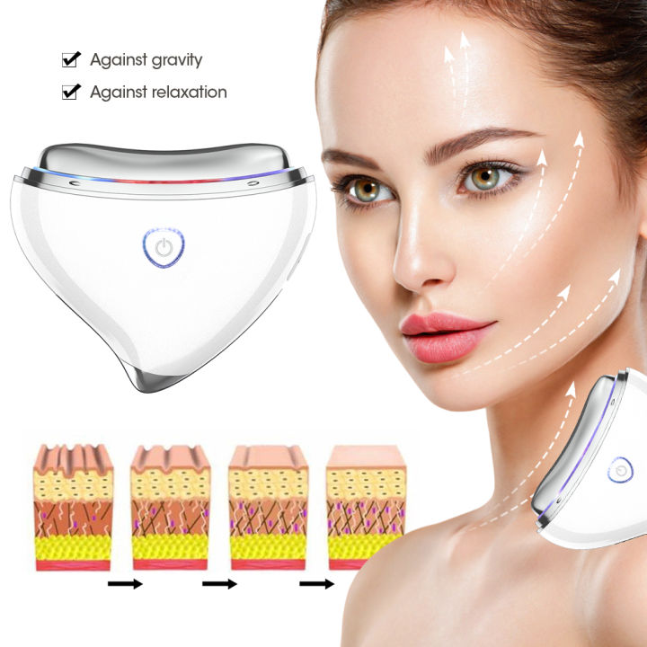 Agdoad Electric Scraping Massager Ems Hot Compress Neck Face Body Gua Sha Board Skin Lifting 6499