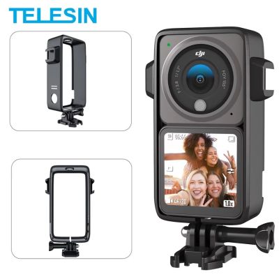 TELESIN Frame Case for DJI Action 2 Camera Protective Cover Housing Mount With Cold Shoe Action 2 Anti-drop Dust Protection Case