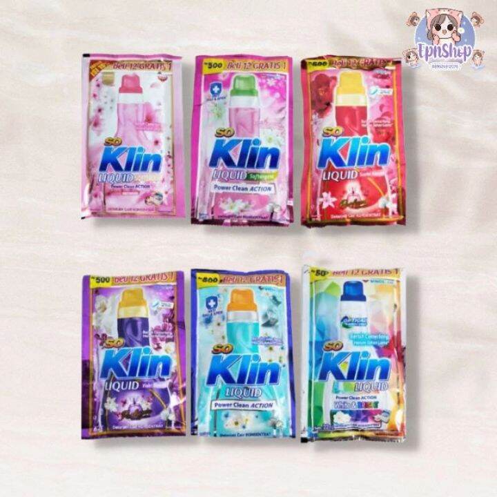(24 pcs )SOKLIN DETERGEN LIQUID RENCENG 500 | Lazada Indonesia
