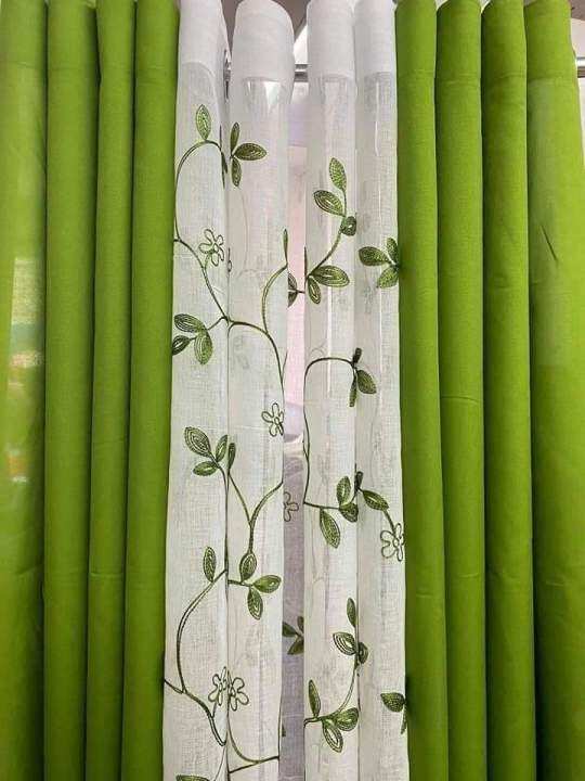 Sold Per Piece!!!/6ft./Ring Curtain Plain Katrina and Embroidery Ring