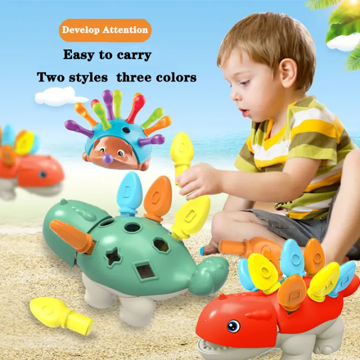 Kids Spike The Fine Motor Educational Hedgehog dinosaur plugin toys