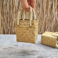 Mini straw square bag