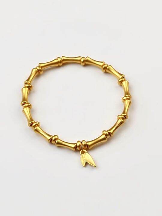 18k gold pawnable saudi gold original Bamboo bracelet women's festival