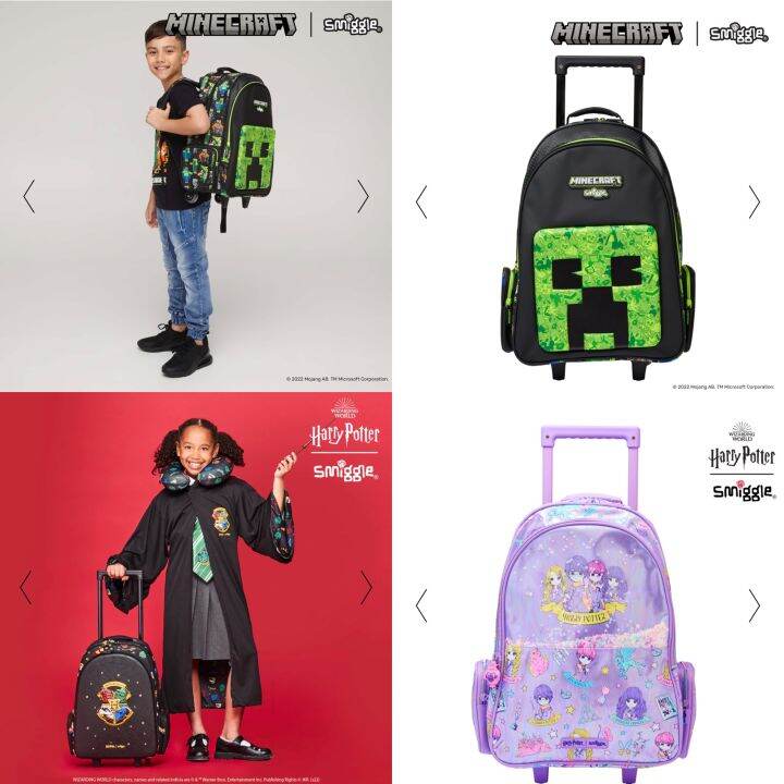 Smiggle Trolley Backpack With light Up Wheels Lazada