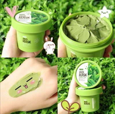 มาร์คโคลนสูตรชาเขียว มีดินเกาลินดูดซับสิ่งสกปรก Green tea Mud Mark 100g