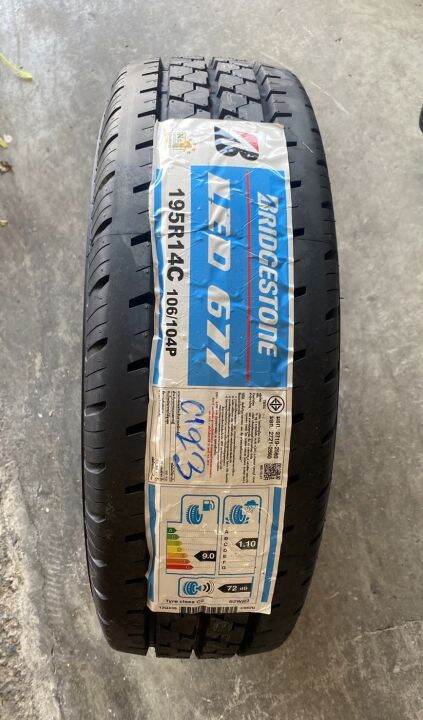 ยางขอบ14-195r14-bridgestone-leo677-ยางใหม่-บริดจสโตน-ปี23-ราคาต่อเส้น-ฟรีจุ๊บลม