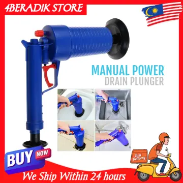 Storystore Drain blaster air Powered plunger gun, High Pressure Powerful  drain clog remover sink Plunger Opener cleaner pump for Bath Toil