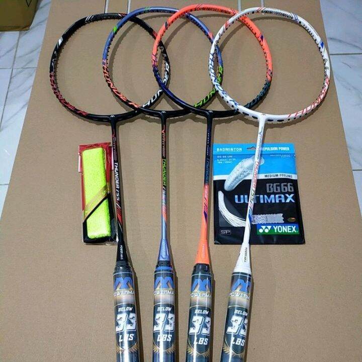 RAKET BADMINTON POWER MAX THUNDER 33 LBS ORIGINAL Lazada Indonesia