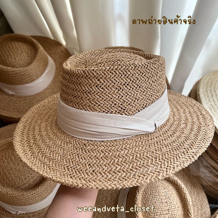 หมวกสานปานามา-dumont-hat-รุ่นขายดี-หมวกสานไปทะเล-ไปภูเขา-พร้อมส่ง-ส่งของทุกวัน