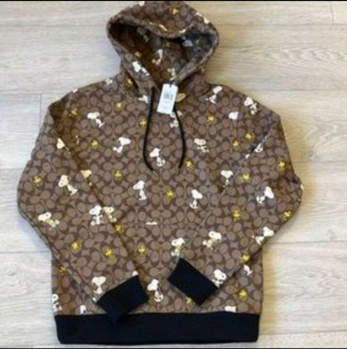 Coach COACH Peanuts Snoopy Woodstock Pullover Hoodlie Unisex ใส่ได้ทั้ง