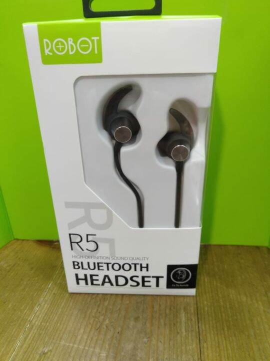 Headset Bluetooth ROBOT R5 Design Sports ORIGINAL Lazada
