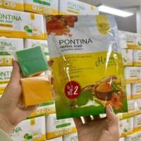 ?สบู่สมุนไพร พรทิน่า สบู่ขัดขี้ไคล PONTINA HERBAL SOAP (1 ซอง มี 5 ก้อน)