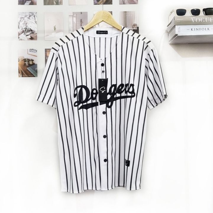 Baju Baseball Dodgers Putih