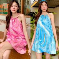 SummerVibes Dress Emerald 2สี เดรสผูก อกได้ถึง38