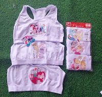 เสื้อกล้ามเด็กหญิง เสื้อกล้ามสปอร์ตบาร์ไม่มีฟองน้ำ Elsa Pony 1 แพ็ค 3 ตัว น้อง 3-9ปี เสื้อกล้ามสปอร์ตบาร์