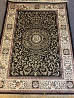 Black Persian design carpets, cotton silk, size 100x140 cm from Turkey