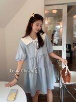 look.classy | ส่งทันที! (มี2สี) Princess Dress มินิเดรสระบายน่ารักๆ