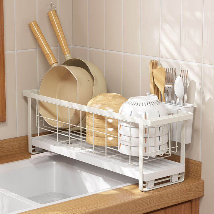 Wall Narrow Dish Draining Rack Bowl Rack Kitchen Storage Rack Sink