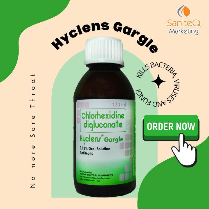 Hyclens Gargle (0.12 Chlorhexidine) 120mL Lazada PH