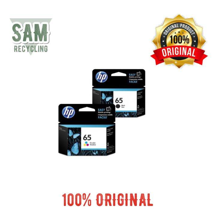【EXPIRED】HP 65 Black / TriColor Original Ink Cartridge Lazada
