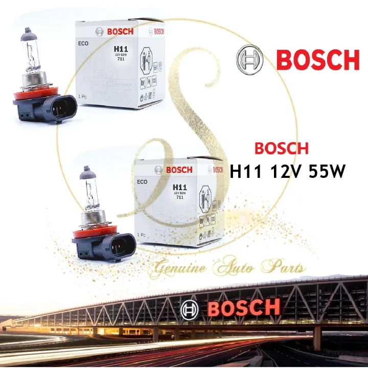 ( 3 PCS ) ORIGINAL BOSCH BULB H11 12V 55W Lazada