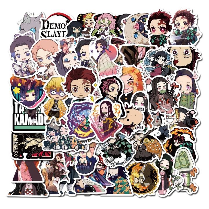 sticker-สติ๊กเกอร์-ดาบพิฆาตอสูร-h-14-50ชิ้น-ดาบพิฆาต-ทันจิโร่-ดาบอสูร-demon-slayer-ผ้าคลุม-เนะสึโกะ-เนสึโกะ-เซนเนสึ-ดาบ