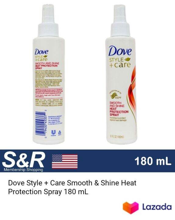 Dove Heat Protection Spray 180 mL Dove Style + Care Smooth& Shine