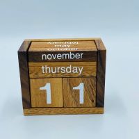 ปฏิทินไม้ , Wooden Calendar ,ปฏิทินตั้งโต๊ะ ,ปฏิทินใช้ซ้ำ ,ปฏิทินไม้เปลี่ยนวันเอง ,ปฏิทินตกแต่ง ,บล็อกไม้ตัวอักษร / Wooden Calendar