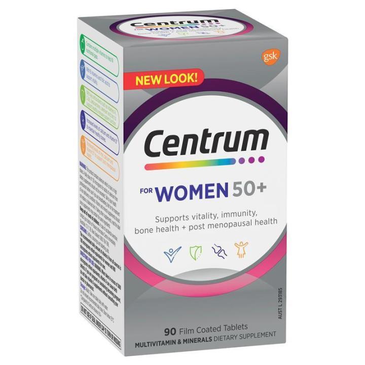 centrum-women-50-90-เม็ด-เซนทรัม-เซนทัม-วิตามินรวมผู้หญิง-วัย50ปี-อาหารเสริมผู้สูงอายุ-วิตามิน-vitamin-women-วิตามินรวมผู้สูงอายุ