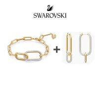 ?สินค้าพร้อมส่ง?สร้อยคอต่างหู Swarovskiใหม่ 2022 ต่างหูและสร้อยคอมือ Swarovski ของแท้ 100%