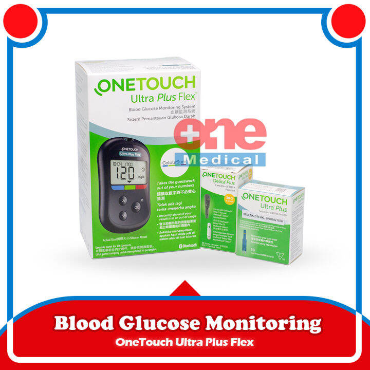 Alat Cek Gula Darah Onetouch Ultra Plus Flex One Touch Ultra Glucose