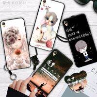 เหมาะสำหรับ a8y51a เคสผิวหยาบเคสนิ่ม y51l แหวนการ์ตูนสายคล้องแฟชั่น vlvi สีดำธรรมดา AL