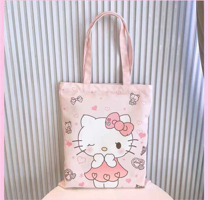 Cute Dinosaur and aesthetic Hello Kitty Tote Bags | Lazada PH