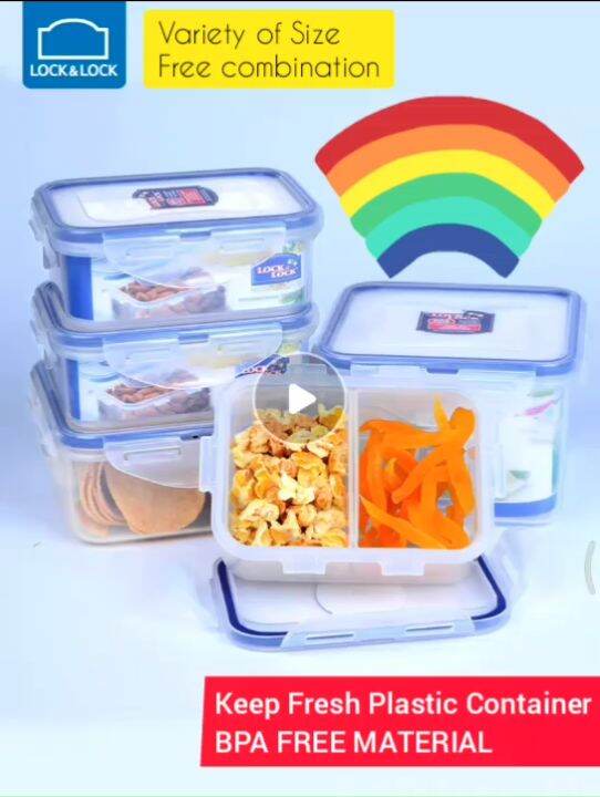 [Genuine] LOCK & LOCK BPA Free Plastic Food Storage Container 3