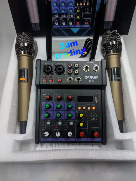 G4 YAMAHA MIXER WITH 2 WIRELESS MICROPHOE Lazada PH