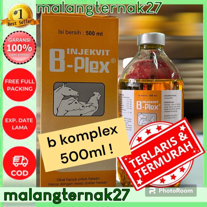 VITAMIN B Plex Kompleks HEWAN 500ml Injeksi Nafsu Makan Sapi Kambing ...