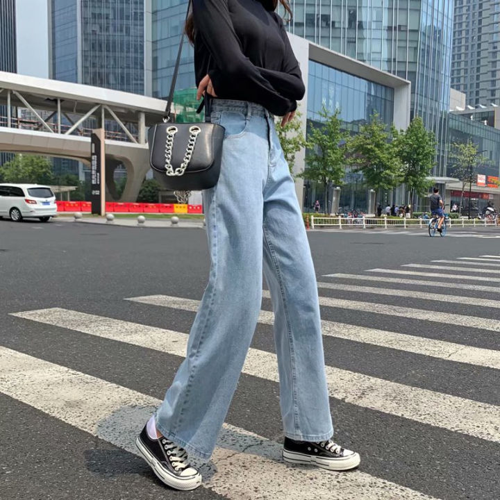 Hong Kong Style Wide-Leg Pants Jeans