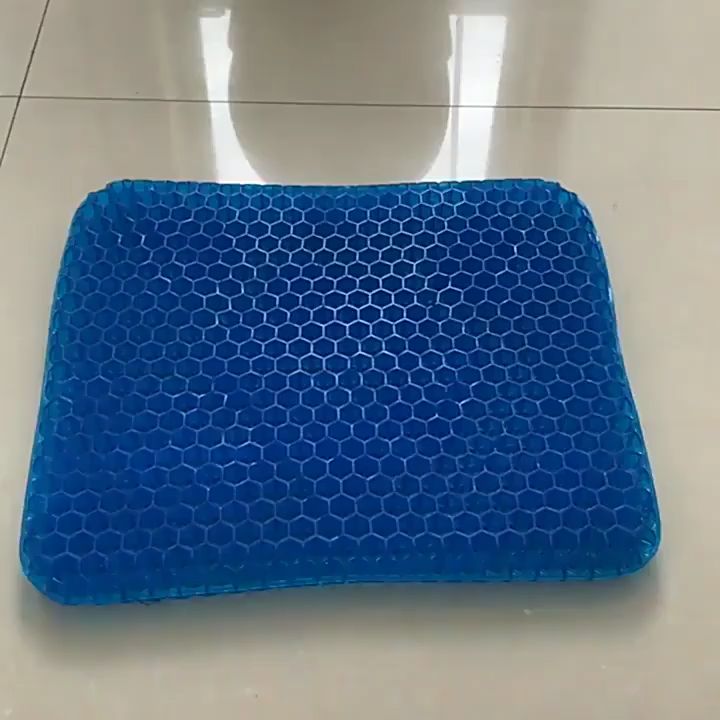 Gel Seat Cushion, Cooling seat Cushion Thick Big Breathable Honeycomb  Design Absorbs Pressure Points Seat Cushion with Non-Slip Cover Gel Cushion  for Office Chair Home Car Seat Cushion for Wheelchair 