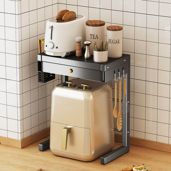Air Fryer Storage Rack Kitchen Microwave Oven Storage Rack Countertop