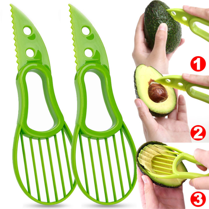 2-in-1 Plastic Avocado Slicer, Multi-functional Avocado Cutter