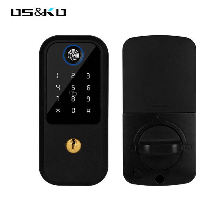 Smart Deadbolt Lock, Biometric Fingerprint Front Door Lock Finger