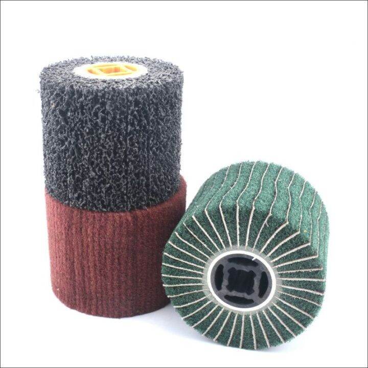 120 * 100mm Pneumatic Wire Drawing Wheel Accessories Stainless Steel Wire Drawing Scouring Pad