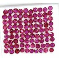 ทับทิมธรรมชาติทรงกลม 2 มม. 25 เม็ด 25 pieces natural ruby 2mm round