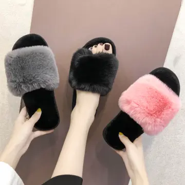 Fur hot sale bedroom slippers