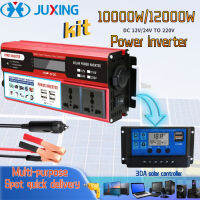 JUXING 12000W / 10000W / 8000W / 6000W ติดตั้งเพิ่มไซน์เวฟแบบพกพายานพาหนะไฟฟ้าอินเวอร์เตอร์ + 30A ควบคุมพลังงานแสงอาทิตย์ DC12V / 24V เป็น AC 220V กับ 4 USB สำหรับไฟฉุกเฉิน