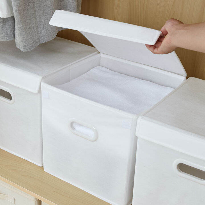 Storage Box with Lid Home Tool Foldable Fabric Wardrobe Storage Box