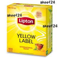 ชาลิปตัน Lipton Yellow Label Tea ขนาด 100 ซอง (เเบบเปลือย ไม่มีซองกระดาษปิดข้างใน)