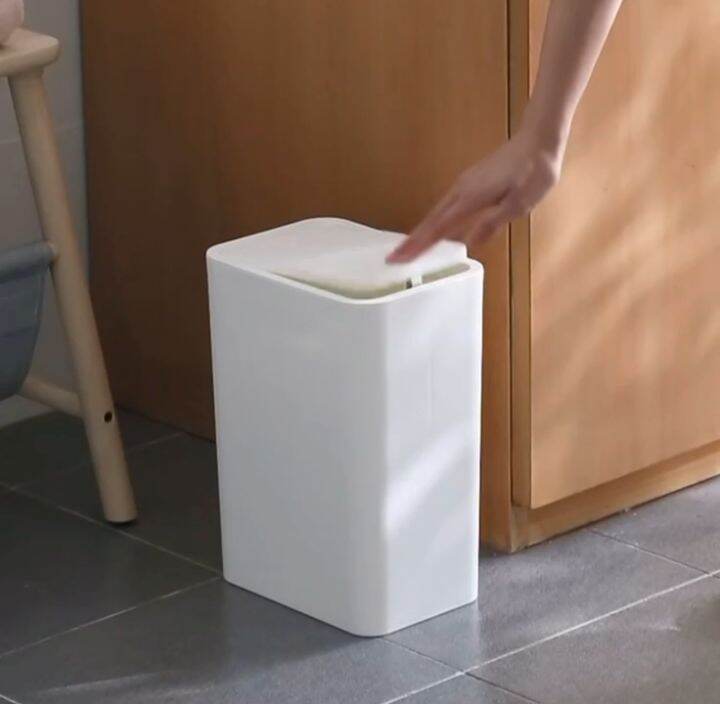 Trash Can Garbage Can Kitchen Bathroom Press Type with Cover Trash Can