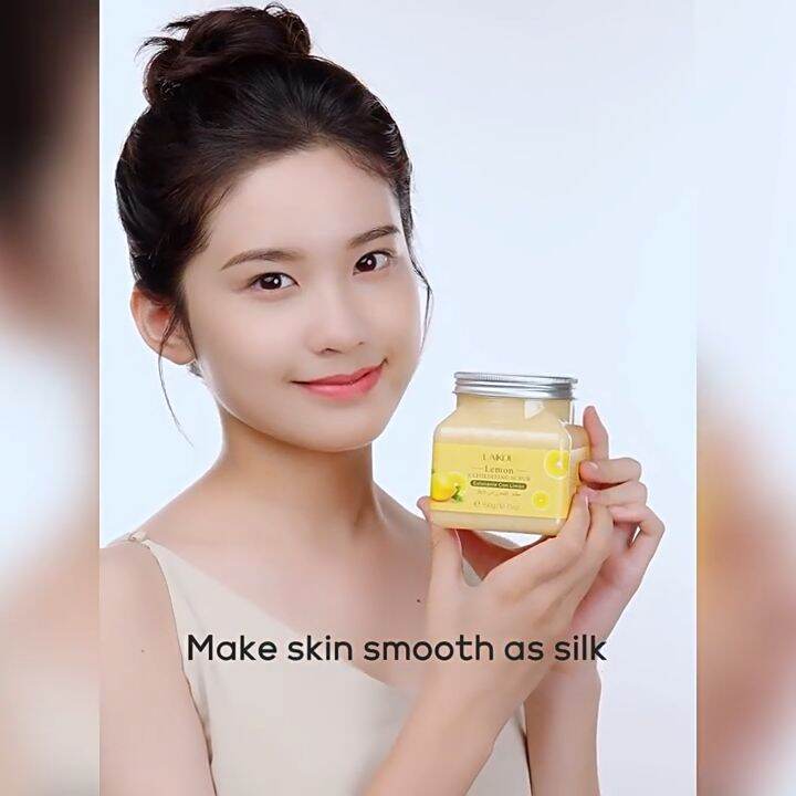 LAIKOU Lemon Exfoliating Body Scrub Remove Dead Skin Brightening Clean
